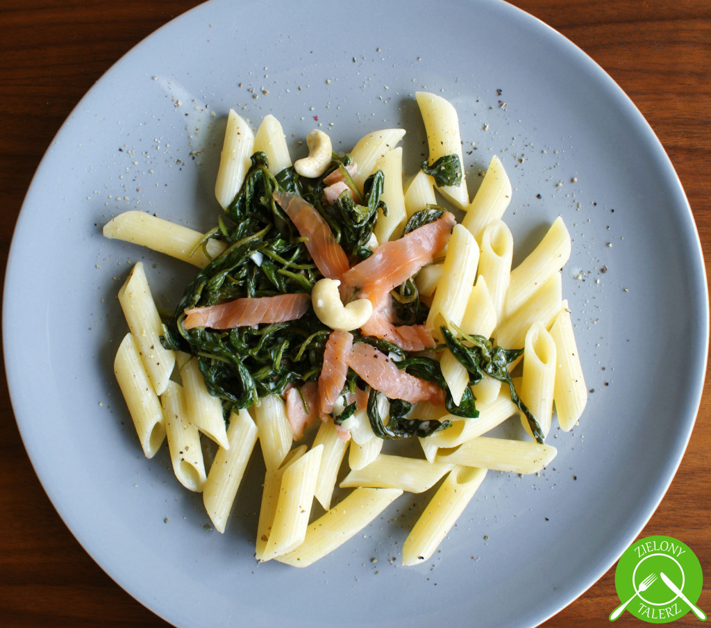 Penne ze szpinakiem